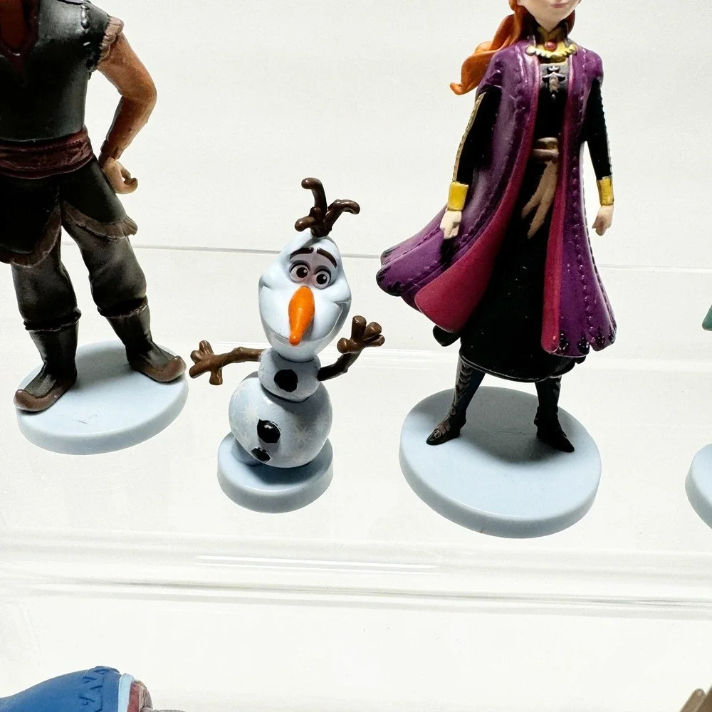 Disney Frozen 2 Deluxe Collectible PVC Cake Topper Figures Lot of 10 Anna Olaf